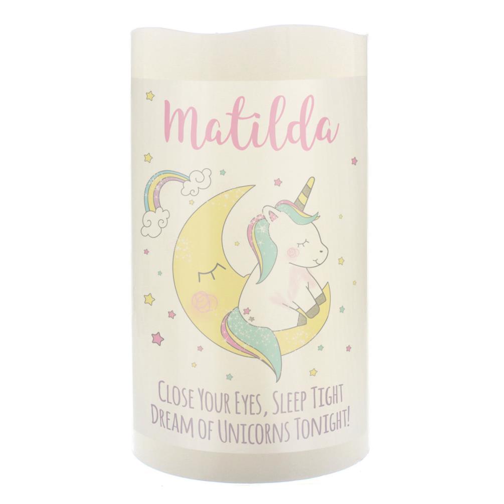 Personalised Baby Unicorn Nightlight LED Candle Extra Image 1